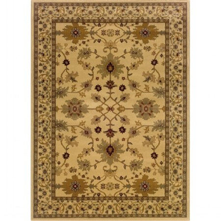 Sphinx By Oriental Weavers Area Rugs, Amelia 568J6 10X13 Rectangle - Ivory/ Green-Polypropylene A568J6300390ST